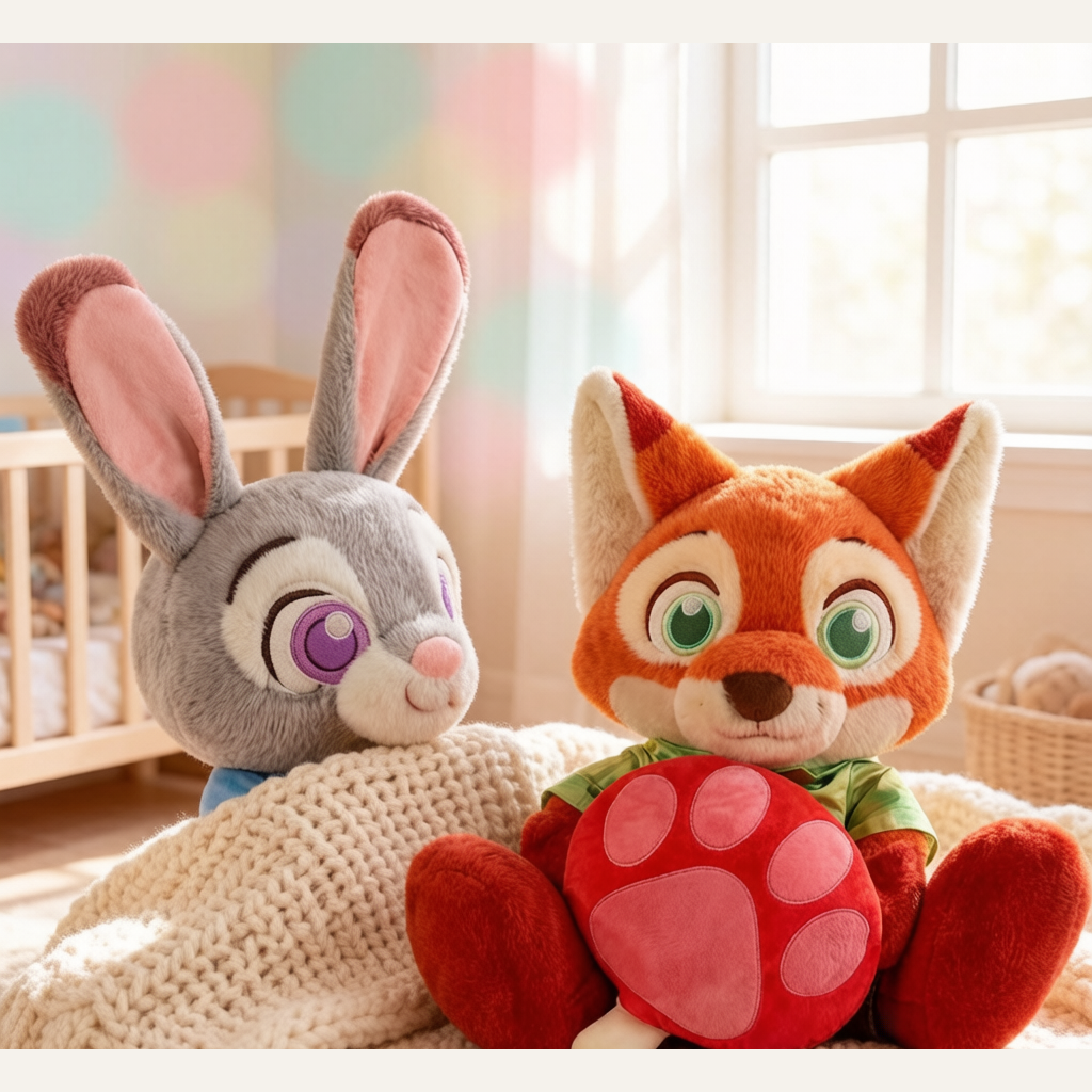 Fox & Bunny Plush Toy Duo - 55cm Soft Stuffed Animal Cuddle Companion for Kids & Collectors