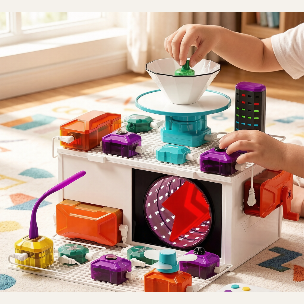 DIY Science Electronic Building Blocks - Kids Circuit Physics Experiment 4-Level Set
