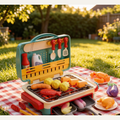 Electric Kids BBQ Grill Toy - Light, Music & Color-Changing Food Pretend Play