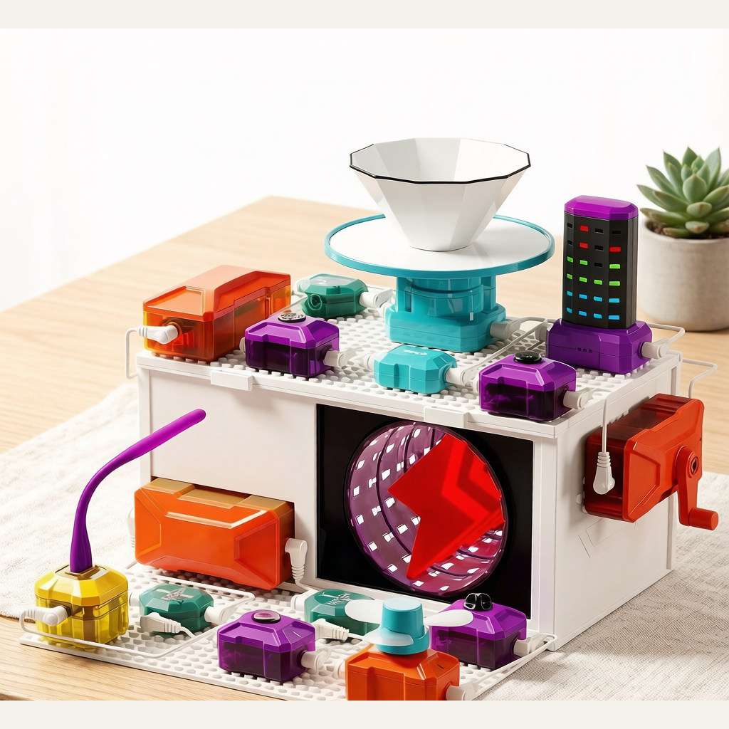 DIY Science Electronic Building Blocks - Kids Circuit Physics Experiment 4-Level Set