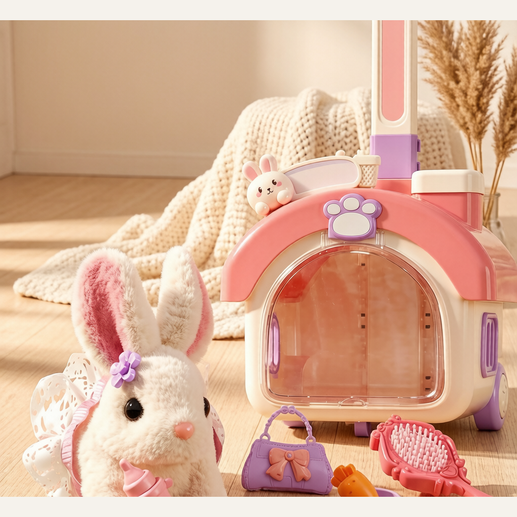 Kids Electric Bunny Toy - Interactive Singing & Moving Rabbit Educational Plush