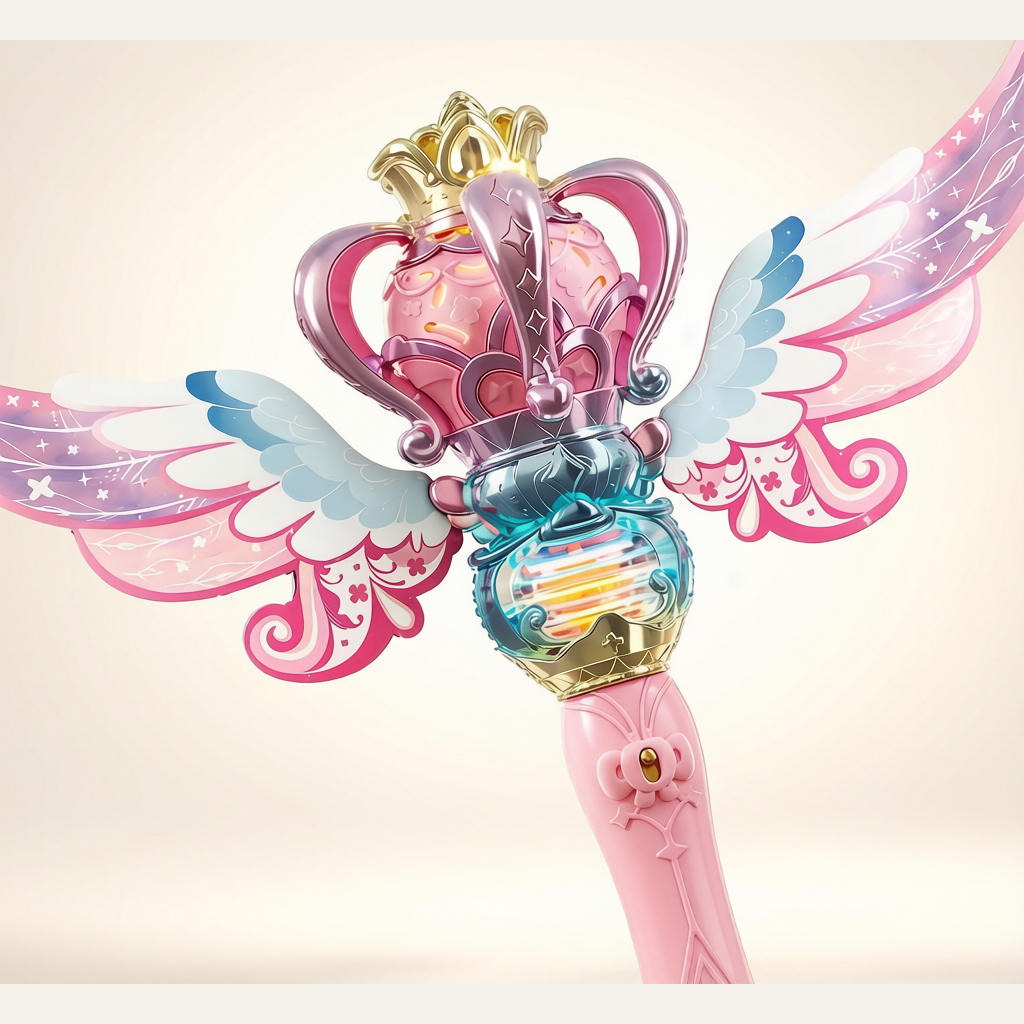 Fairy Wand Bubble Machine for Girls - Magic Handheld Bubble Maker Electric Toy
