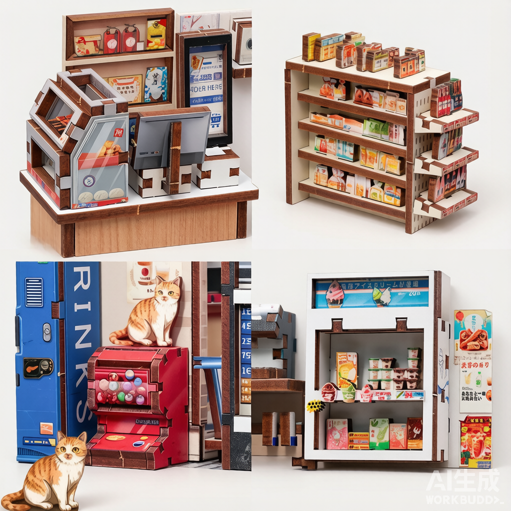 CuteBee Mika-cho Convenience Store DIY Miniature - Japanese Cottage Assembly Model