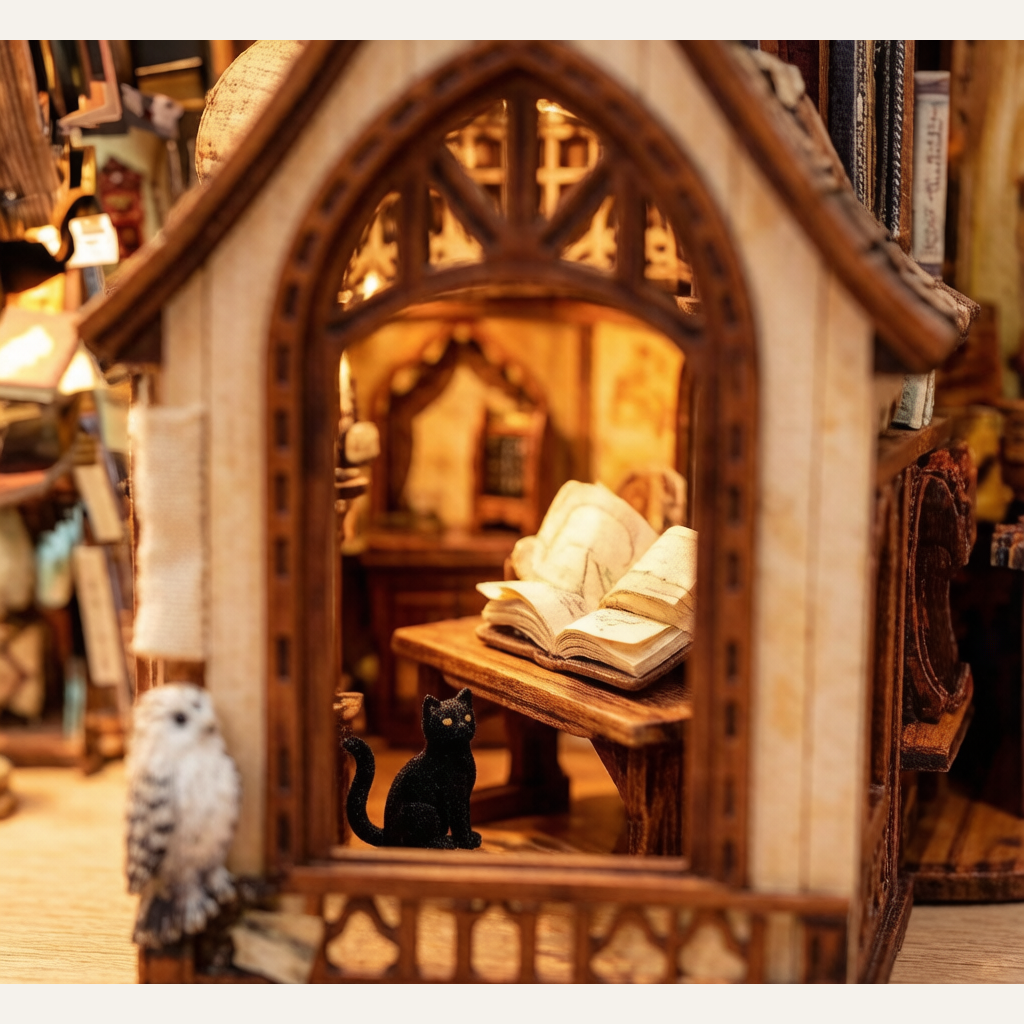 Whale Sky DIY Little House Magic World - 3D Handmade Assembled Bookend Model