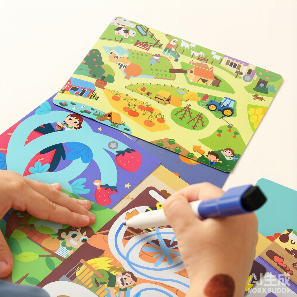 mideer Maze Training Book - Spot the Difference Focus & Penmanship Puzzle Game