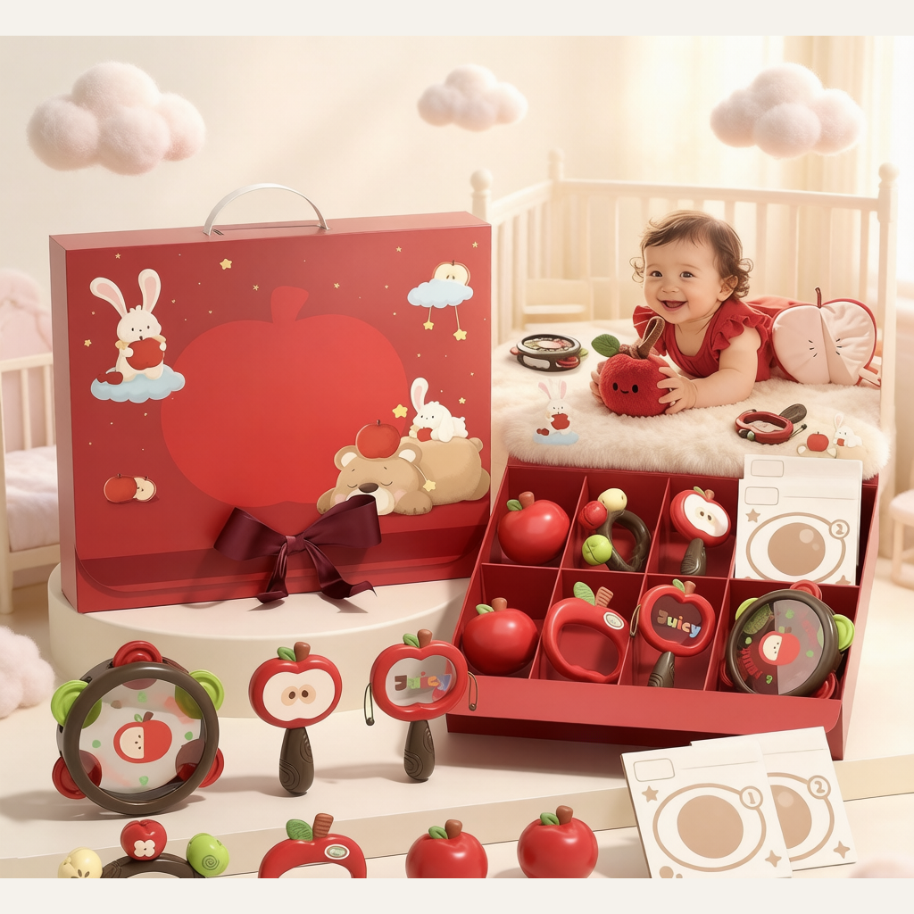 Newborn Baby Gift Box - Complete Soothing Essentials Set for Infants 0-6 Months, Baby Shower Gift