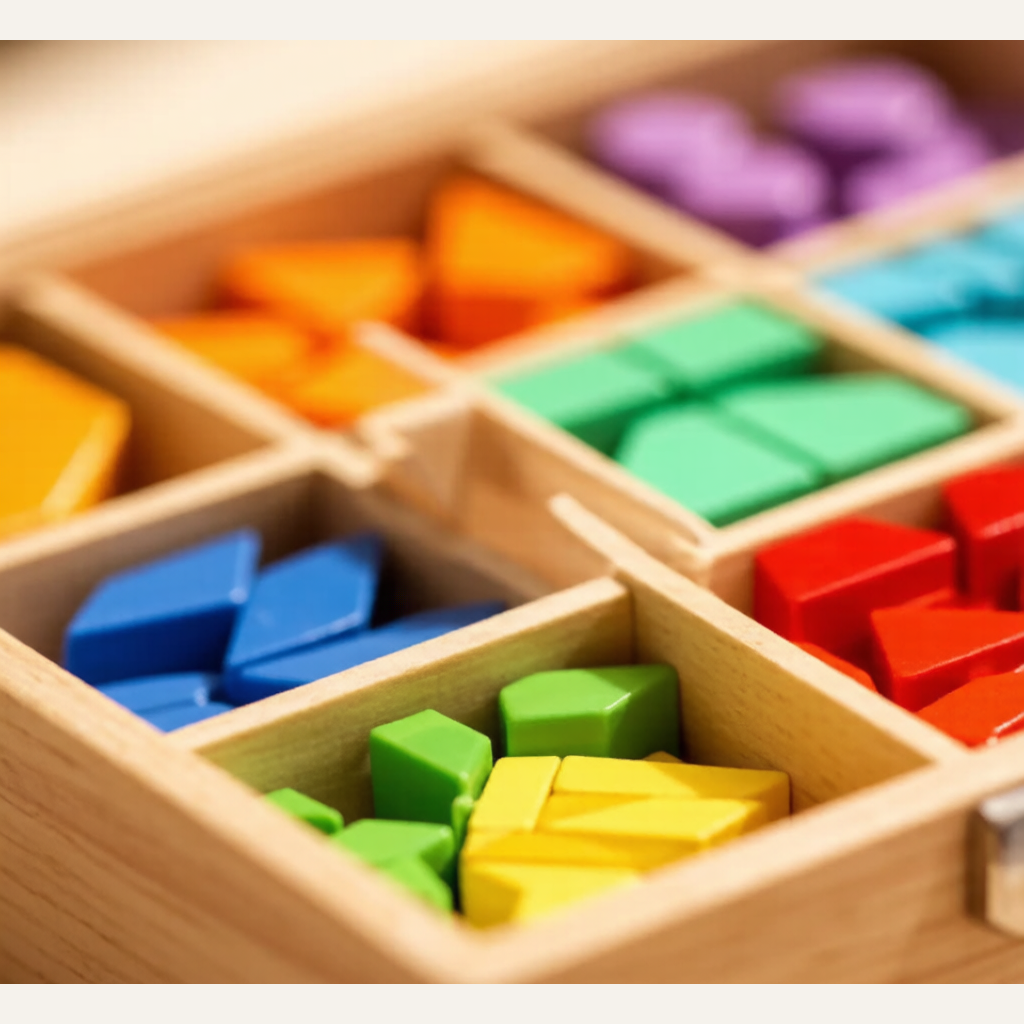 Tangram Magnetic Puzzle - Magnetic Building Blocks for Brain Development