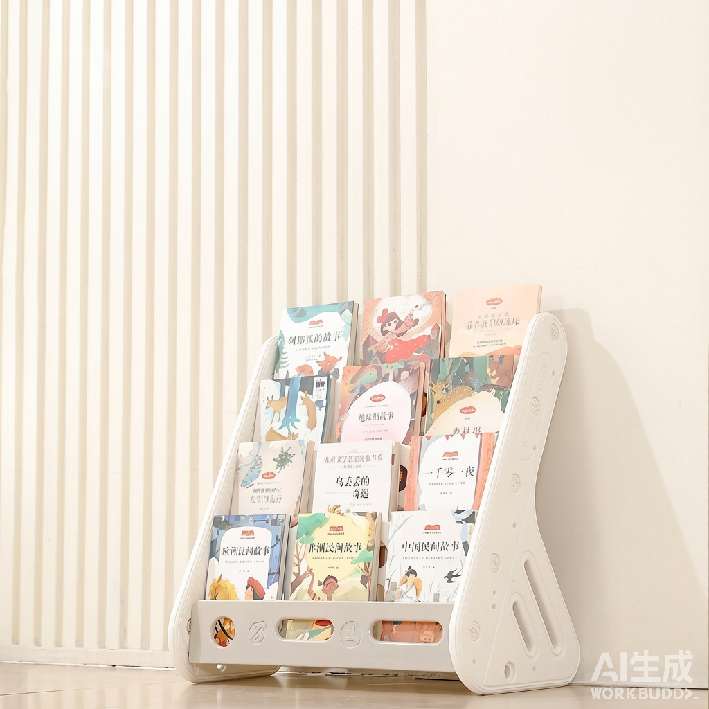 Kids 2-in-1 Bookshelf & Storage Rack - Floor-Standing Book & Toy Cabinet