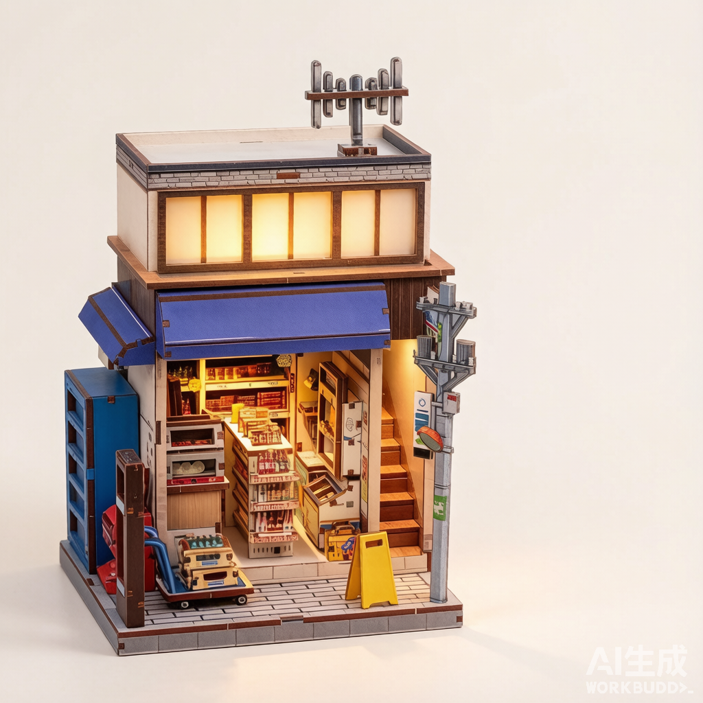 CuteBee Mika-cho Convenience Store DIY Miniature - Japanese Cottage Assembly Model