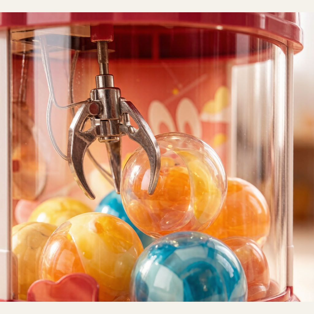 Kids Claw Machine Toy - Mini Arcade Gachapon Grabber Game Birthday Gift