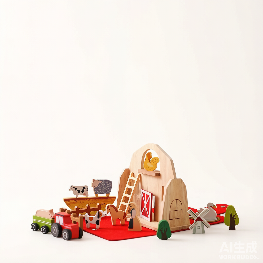 Kids Stacking Farm Toy House - Early Education Pretend Play Stacker