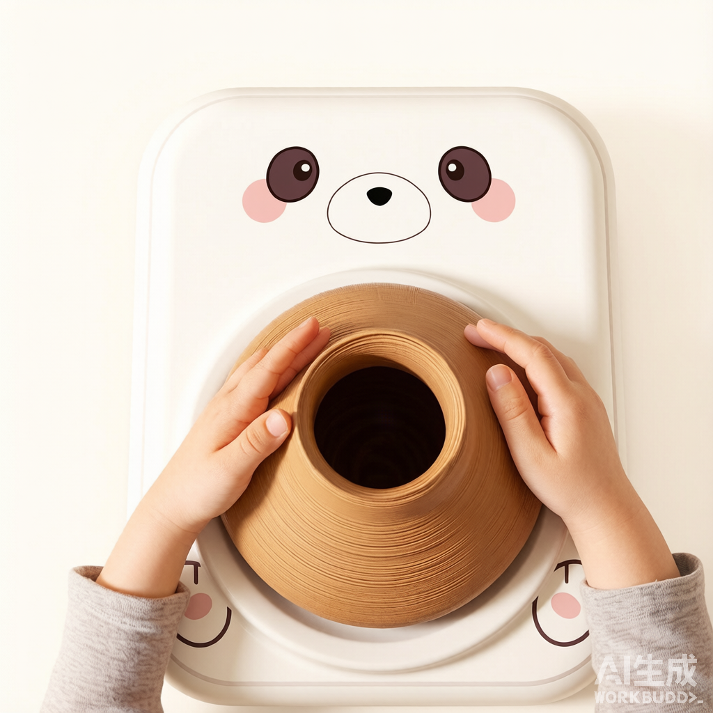 Kids Soft Clay Pottery Machine - No-Fire Clay Tool Set DIY Craft Kit