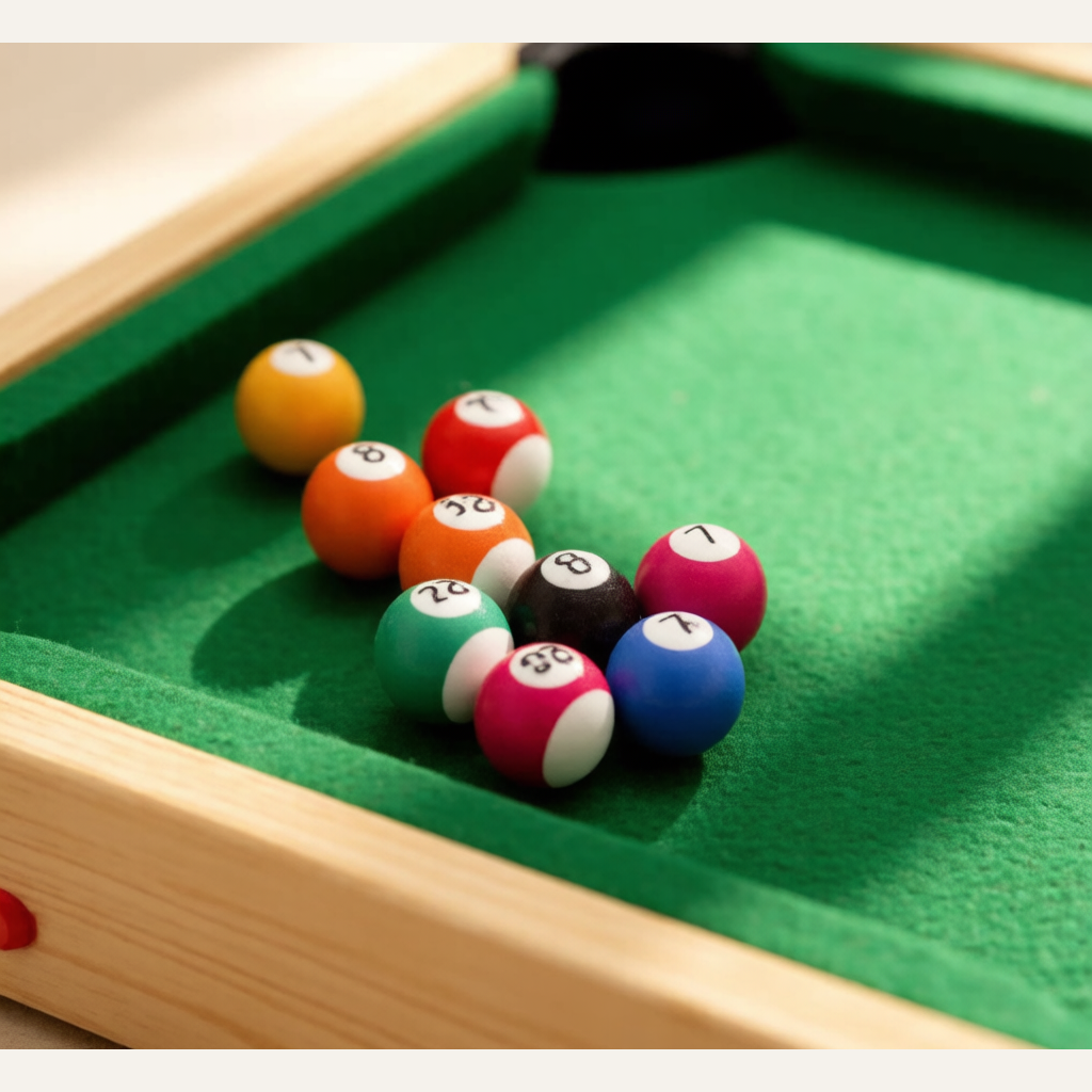 6-in-1 Pool Table for Kids - Indoor Billiard Table Game Parent-Child Educational Toy