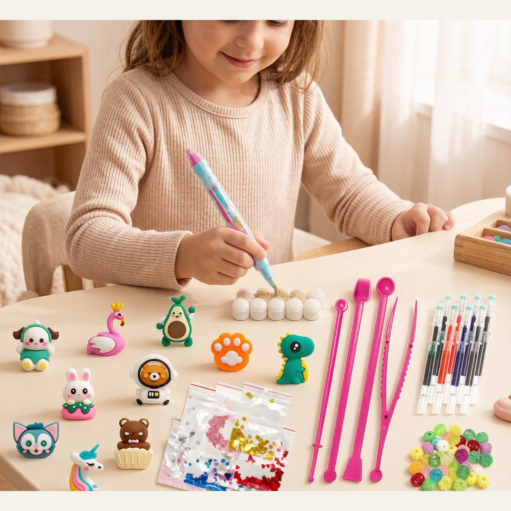 Magic Liquid Sand Art Pen Set - DIY Handmade Craft Gift Box, STEM Parent-Child Creative Kit for Kids