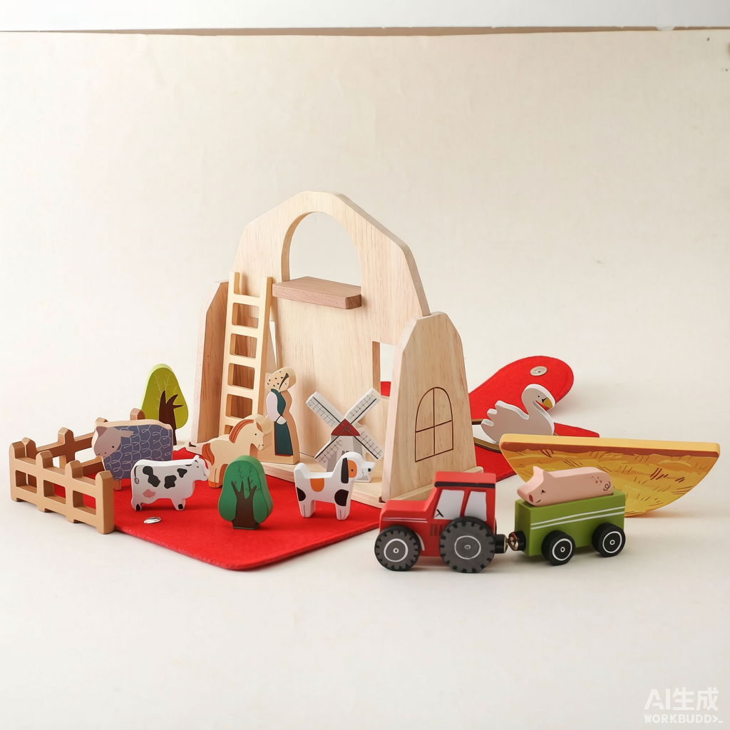 Kids Stacking Farm Toy House - Early Education Pretend Play Stacker