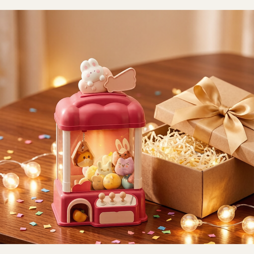 Kids Claw Machine Toy - Mini Arcade Gachapon Grabber Game Birthday Gift