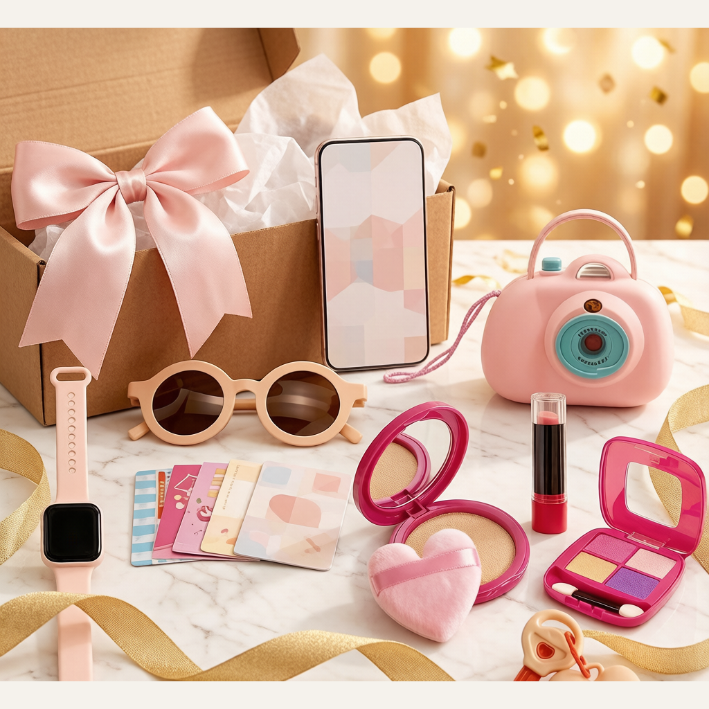 Kids Pretend Cosmetics & Handbag Set - Simulation Makeup, Camera, Phone & Coin Purse