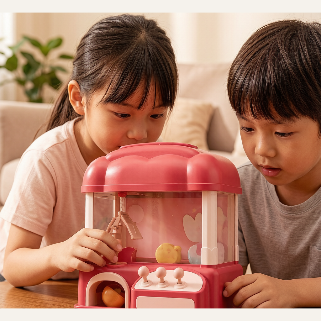 Kids Claw Machine Toy - Mini Arcade Gachapon Grabber Game Birthday Gift