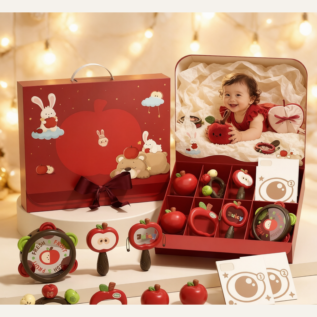 Newborn Baby Gift Box - Complete Soothing Essentials Set for Infants 0-6 Months, Baby Shower Gift