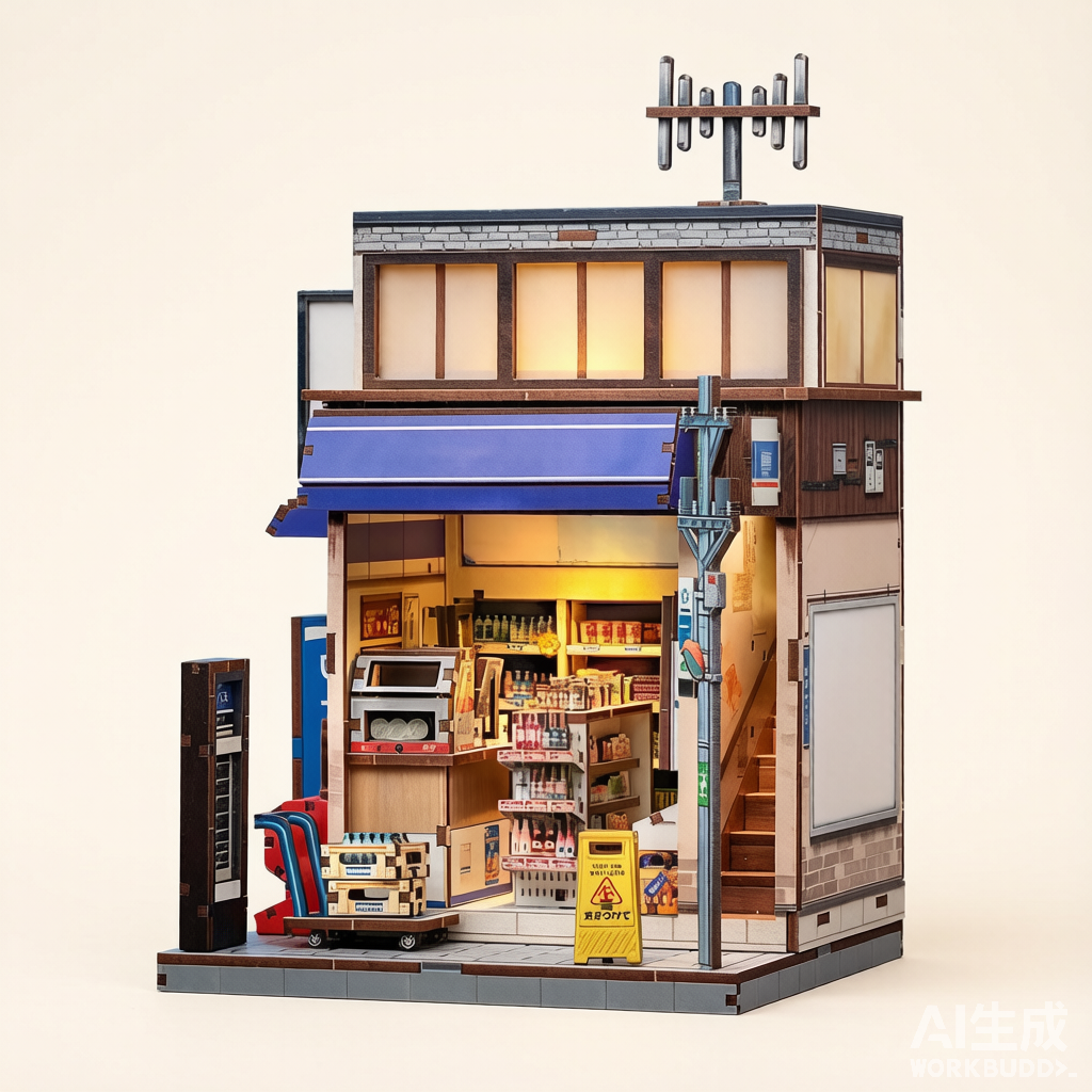 CuteBee Mika-cho Convenience Store DIY Miniature - Japanese Cottage Assembly Model