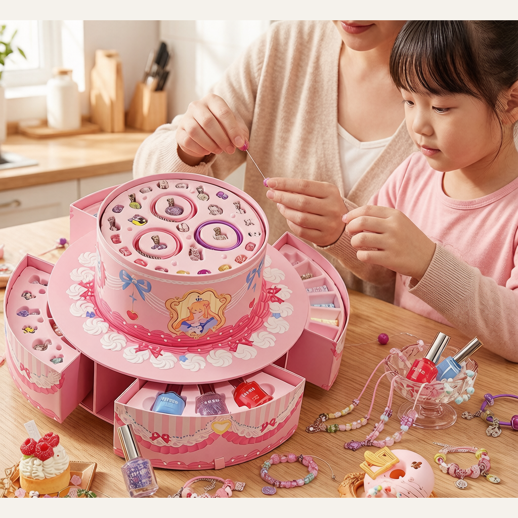 TOI Tuyi Beaded Jewelry Craft Kit - DIY Handmade Bead Gift Box for Girls