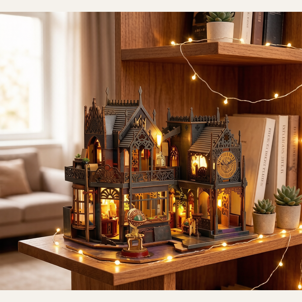 DIY Hand-Assembled Villa Model Ornament - Magic City Miniature Building Kit