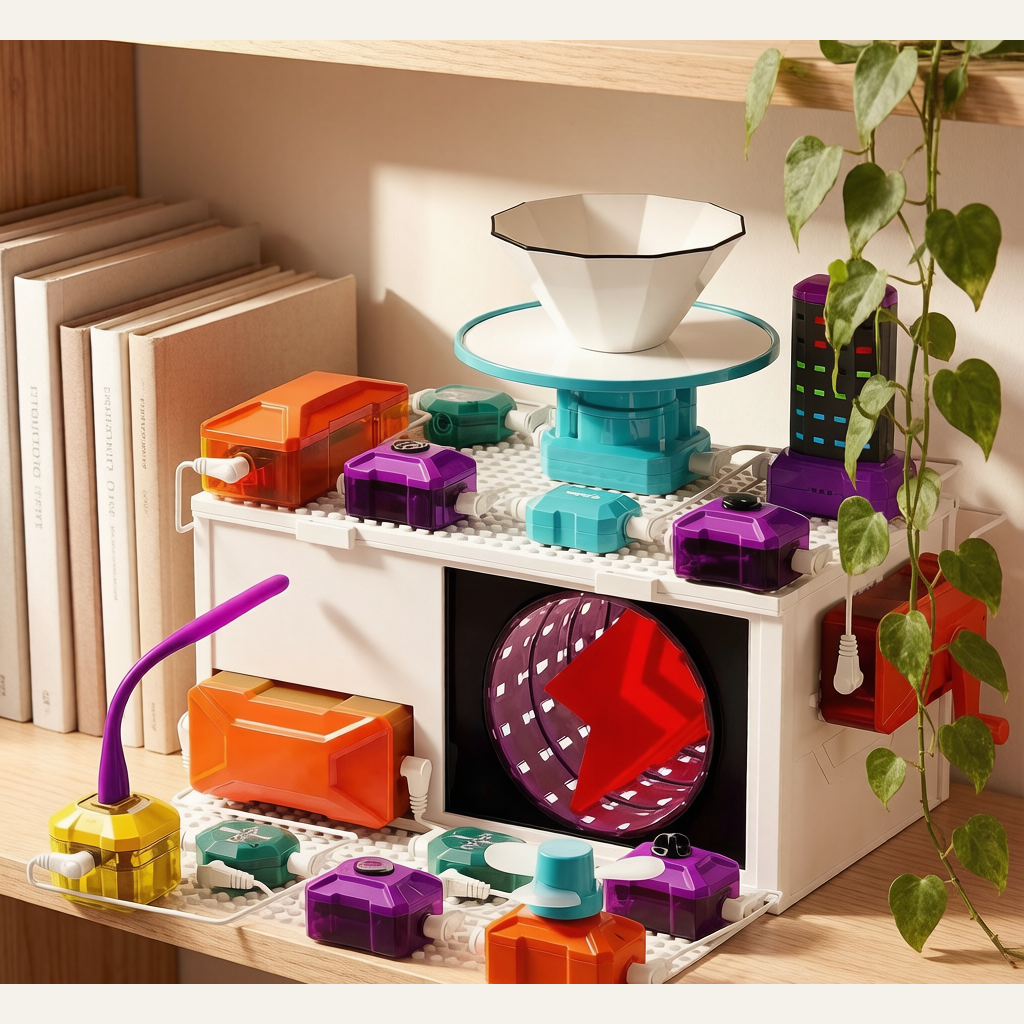 DIY Science Electronic Building Blocks - Kids Circuit Physics Experiment 4-Level Set