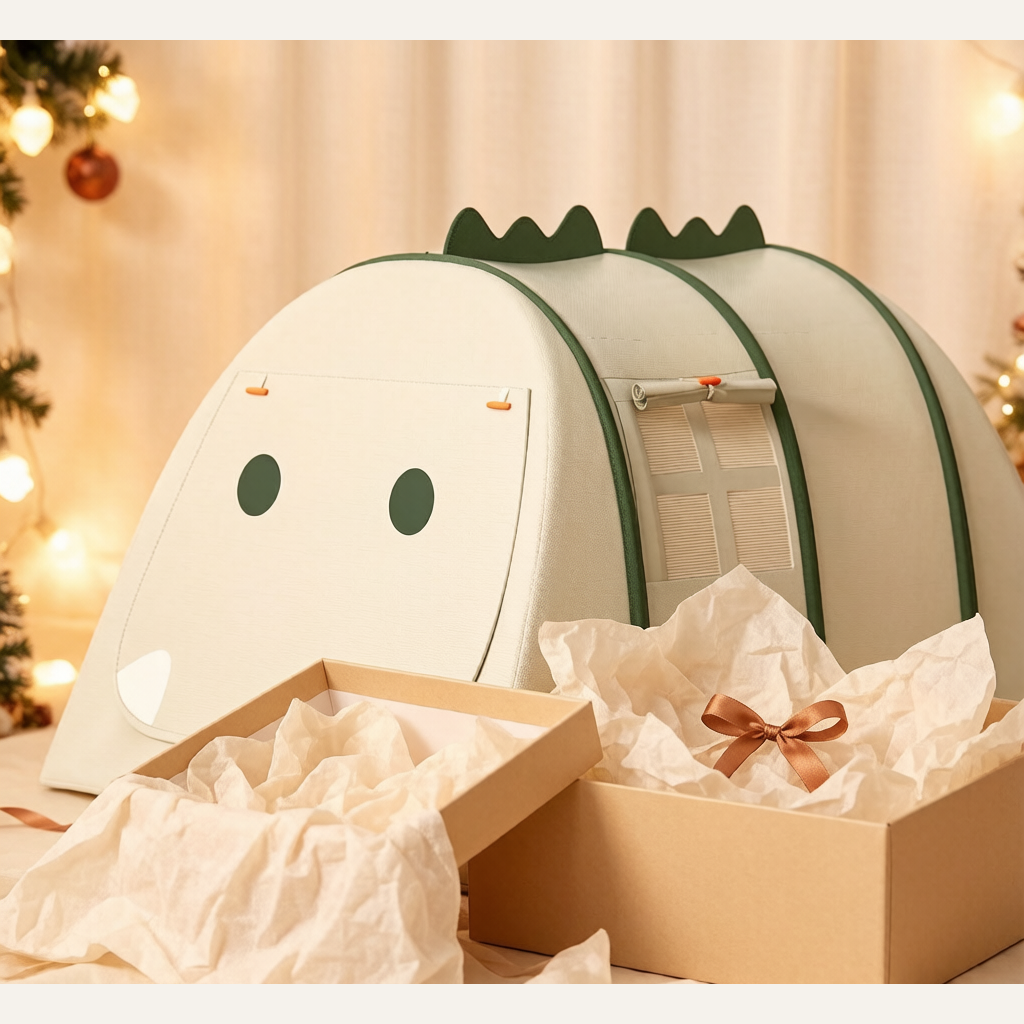 Kids Pop-Up Play Tent - Portable Dinosaur Playhouse with Mosquito Net & Ball Pit for Indoor & Outdoor