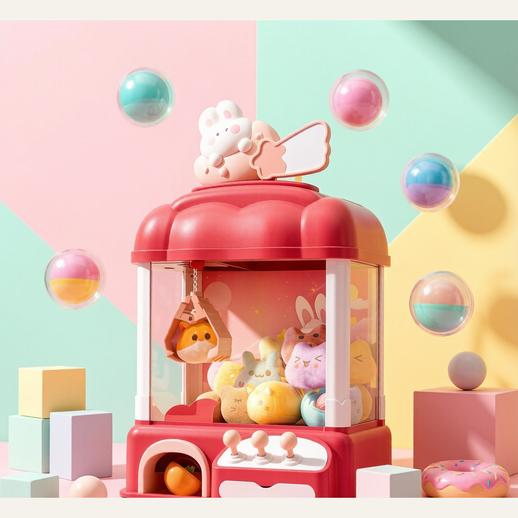 Kids Claw Machine Toy - Mini Arcade Gachapon Grabber Game Birthday Gift