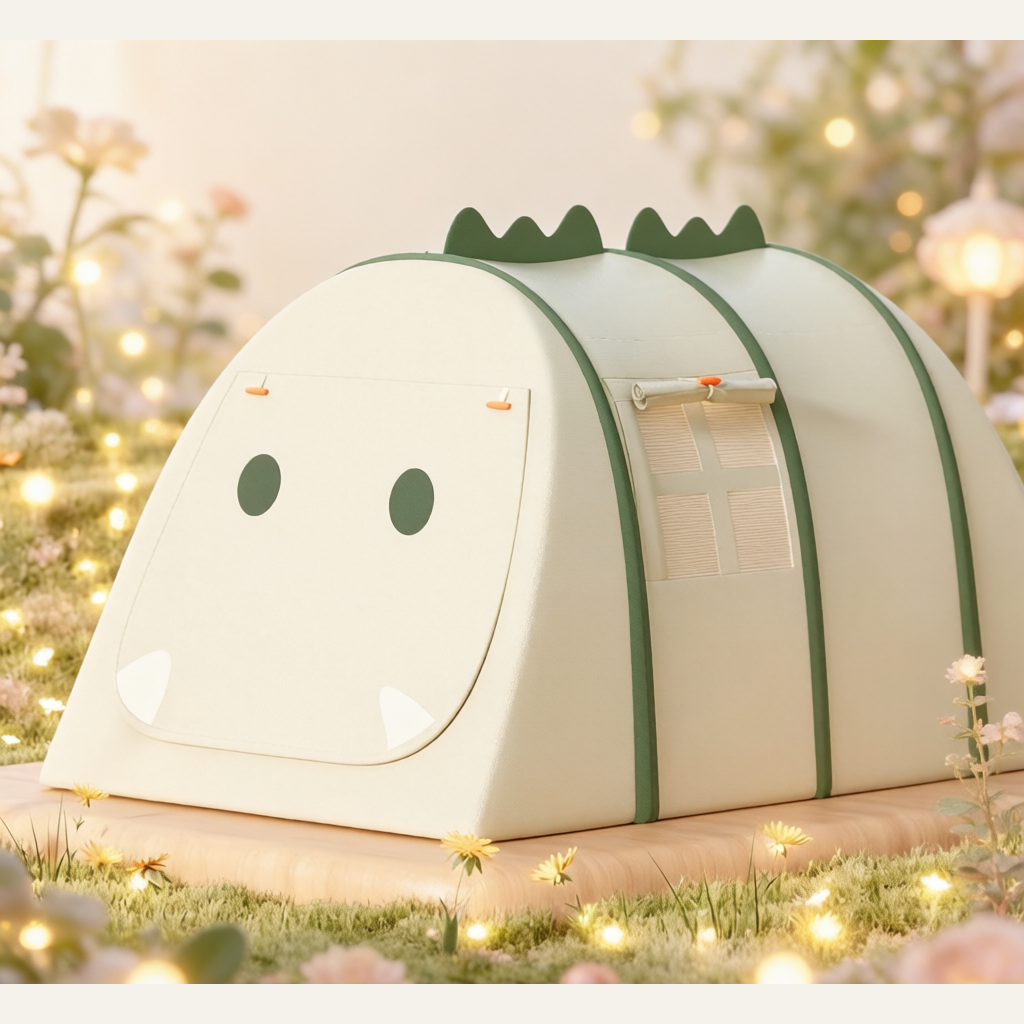 Kids Pop-Up Play Tent - Portable Dinosaur Playhouse with Mosquito Net & Ball Pit for Indoor & Outdoor