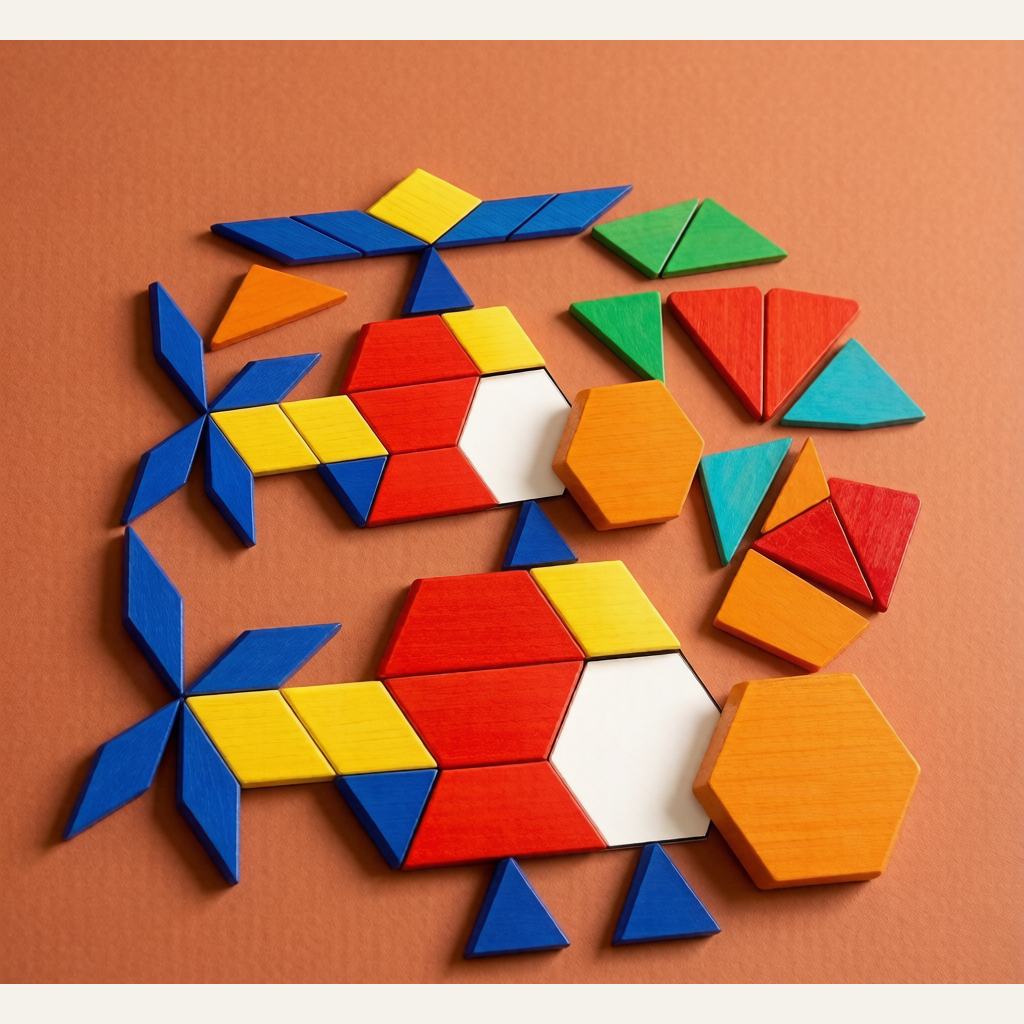 Tangram Magnetic Puzzle - Magnetic Building Blocks for Brain Development