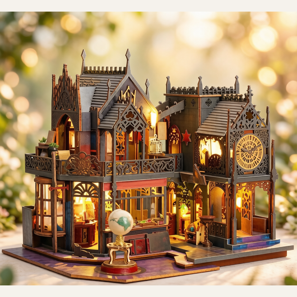 DIY Hand-Assembled Villa Model Ornament - Magic City Miniature Building Kit