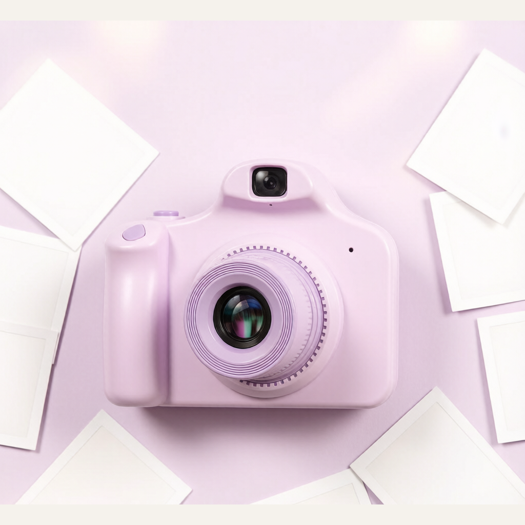 Kids Print Camera Toy - Instant Photo Printer with Kuromi & My Melody, Birthday Gift