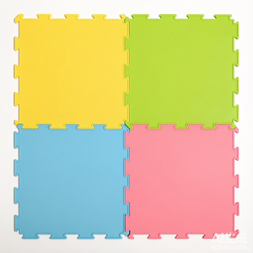 Baby Silicone Crawling Mat - Interlocking Tactile Sensory Floor Tiles