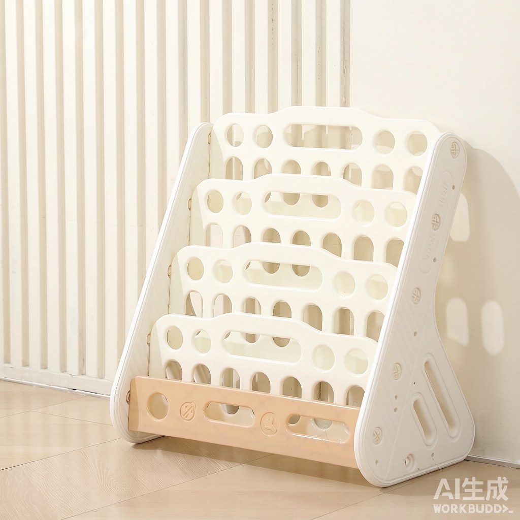 Kids 2-in-1 Bookshelf & Storage Rack - Floor-Standing Book & Toy Cabinet